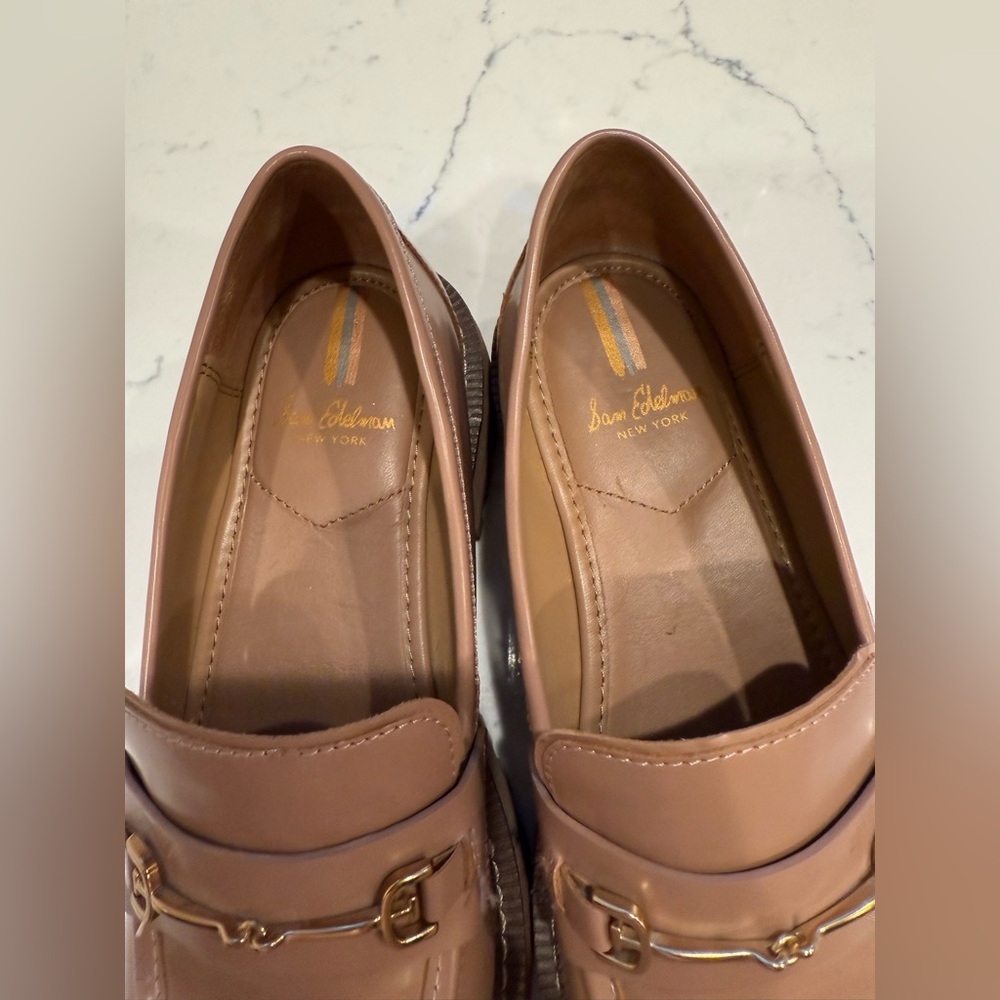 Sam Edelman x Anthropologie Laurs Lug Sole Loafer in Maple Sugar (Nude) US 8.5 - Picture 12 of 16